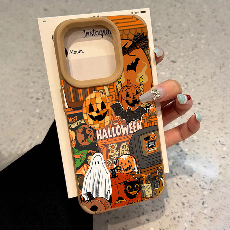 Phone Cases Iphone 17 Pro - Halloween Pumpkin Type Ghost Phone Case