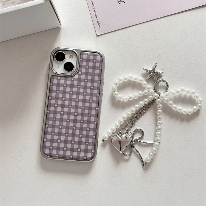 Pink Purple Heart-Shaped Check - Phone Cases Cool Girl ulasan dan harga