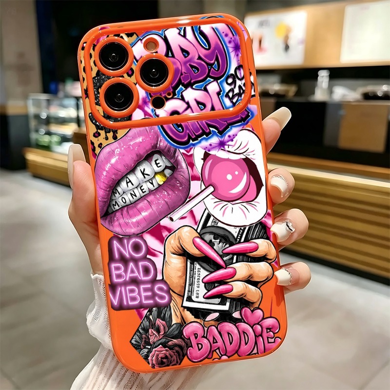 Hip Hop Pink Lips Baby Girl Gr - Phone Cases Iphone 17 Pro ulasan dan harga