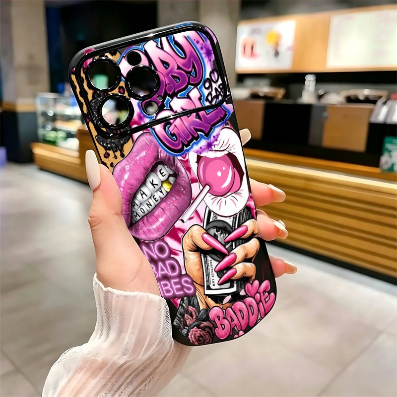 Hip Hop Pink Lips Baby Girl Gr - Phone Cases Iphone 17 Pro ulasan dan harga