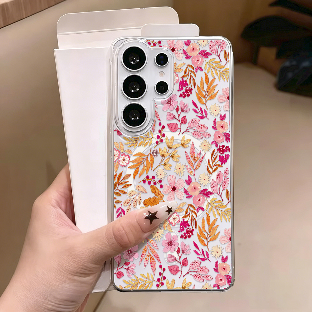 Blue Flower Magnetic Phone Cas - Phone Cases Quality ulasan dan harga