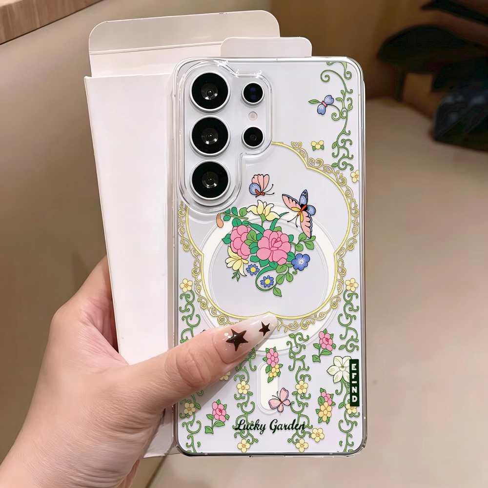Blue Flower Magnetic Phone Cas - Phone Cases Quality ulasan dan harga