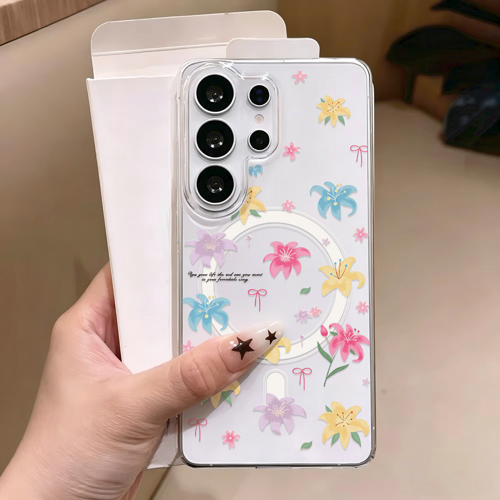 Blue Flower Magnetic Phone Cas - Phone Cases Quality ulasan dan harga