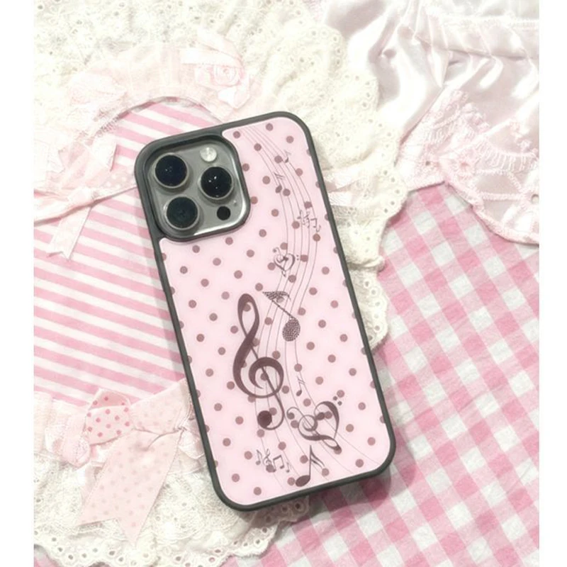Korean ins Pink Brown Polka Do - Phone Cases Cool Girl ulasan dan harga
