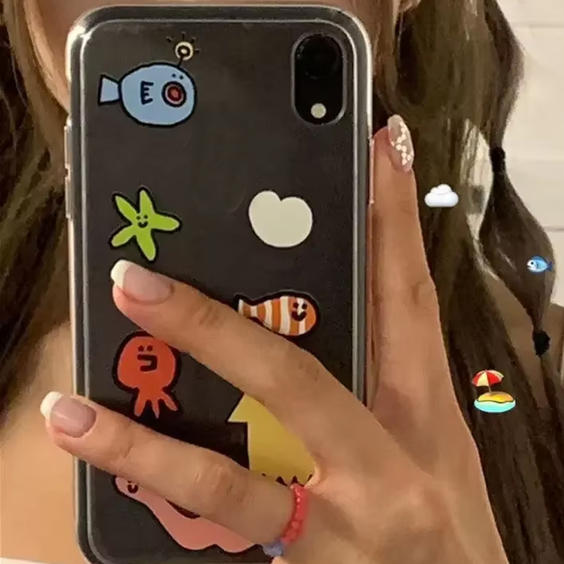 Ins Kawaii Ocean Creatures Cut - Phone Cases Kawaii ulasan dan harga