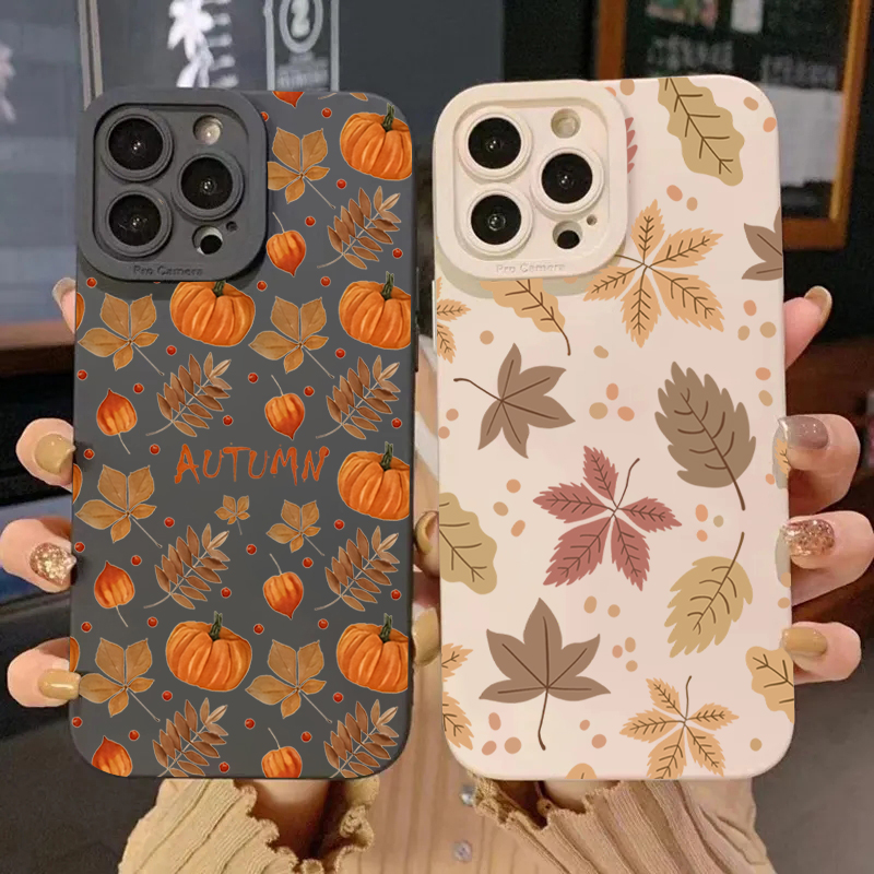 Retro Maple Leaf Pattern Phone - Phone Cases Galaxy S23 ulasan dan harga