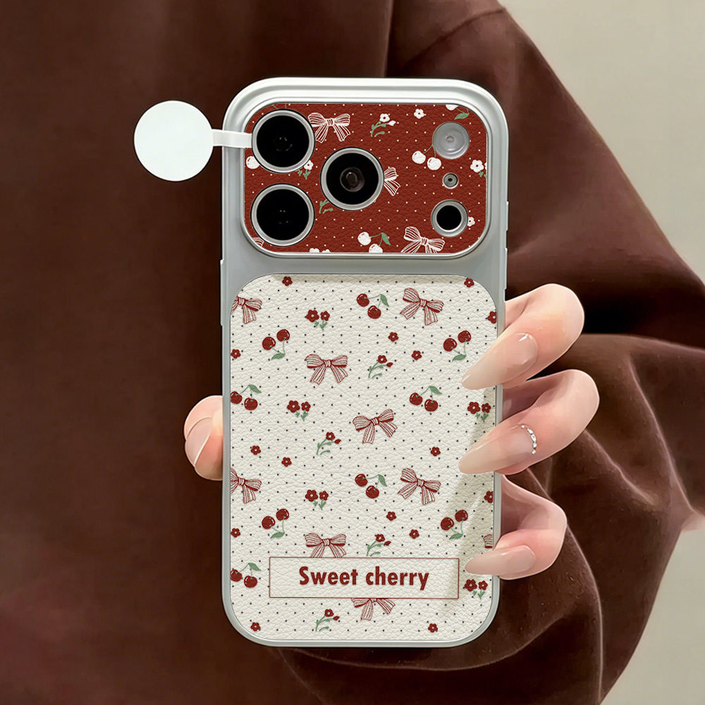 Sweet Cherry Bow Leather Phone - Phone Cases Quality ulasan dan harga