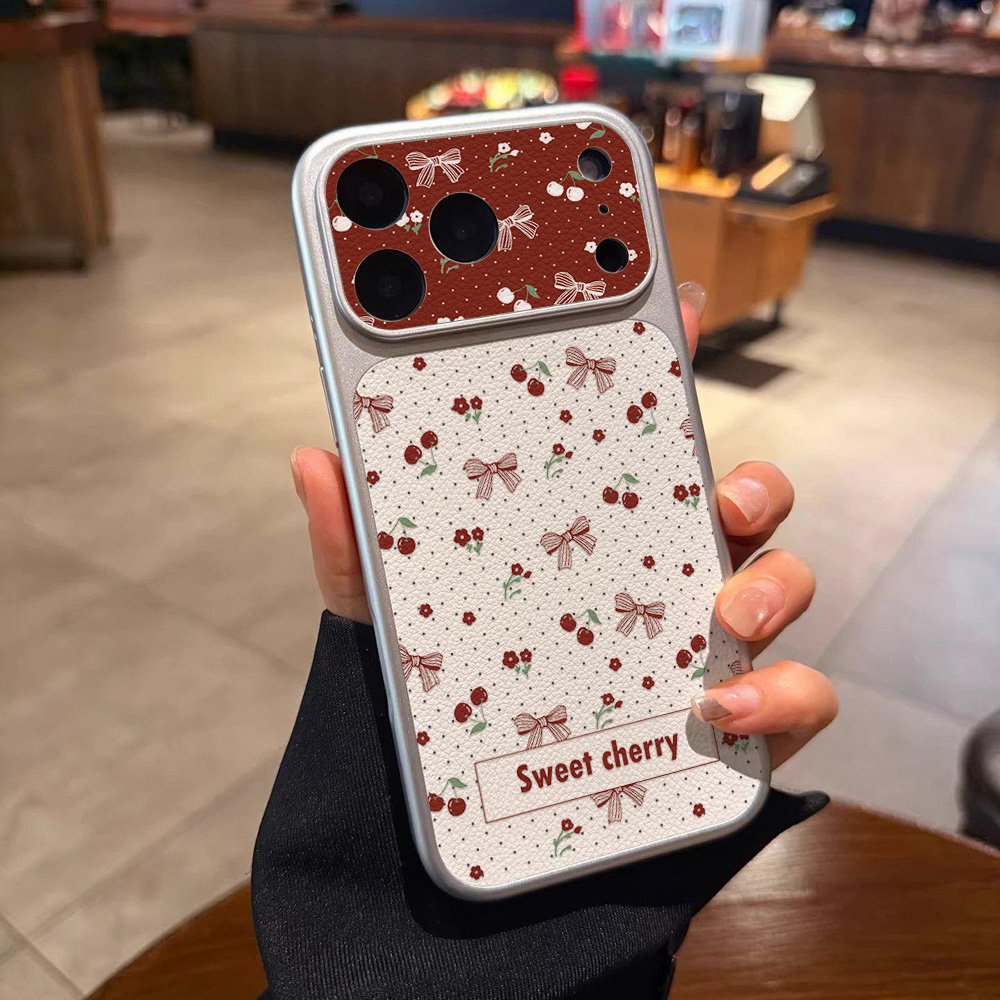 Sweet Cherry Bow Leather Phone - Phone Cases Quality ulasan dan harga