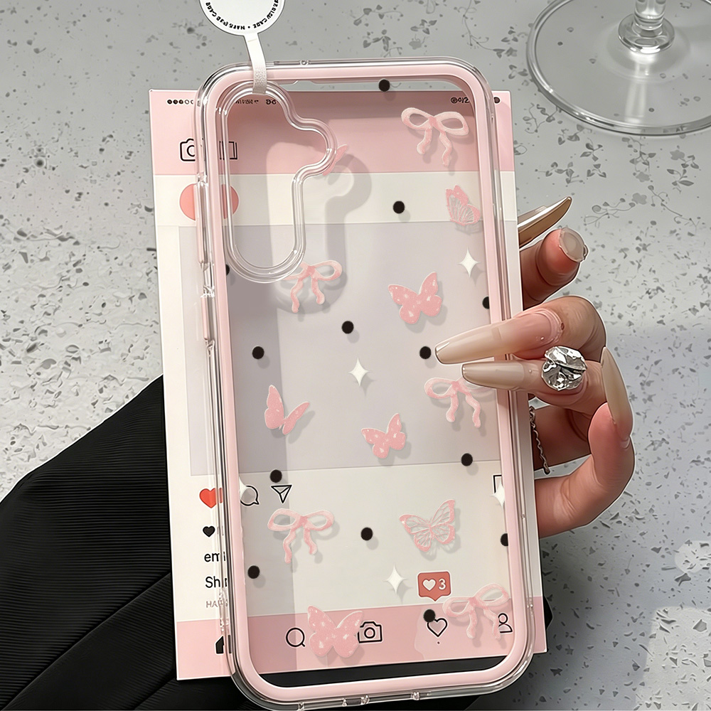Cute Pink Bow Soft Phone Case  - Phone Cases Quality ulasan dan harga
