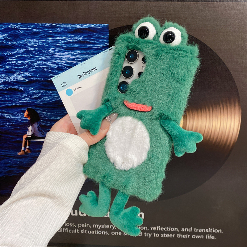 Plush Frog Phone Case, Cute Gr - Phone Cases Galaxy S23 ulasan dan harga