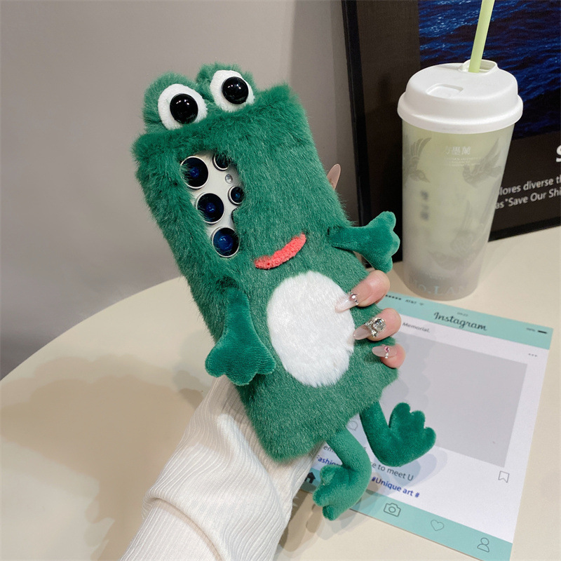 Plush Frog Phone Case, Cute Gr - Phone Cases Galaxy S23 ulasan dan harga